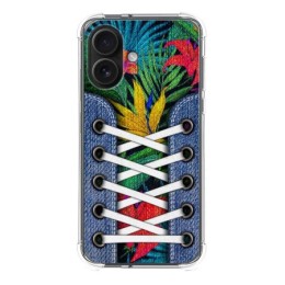 Funda Silicona Antigolpes para Iphone 16 (6.1) diseño Zapatillas 12 Dibujos