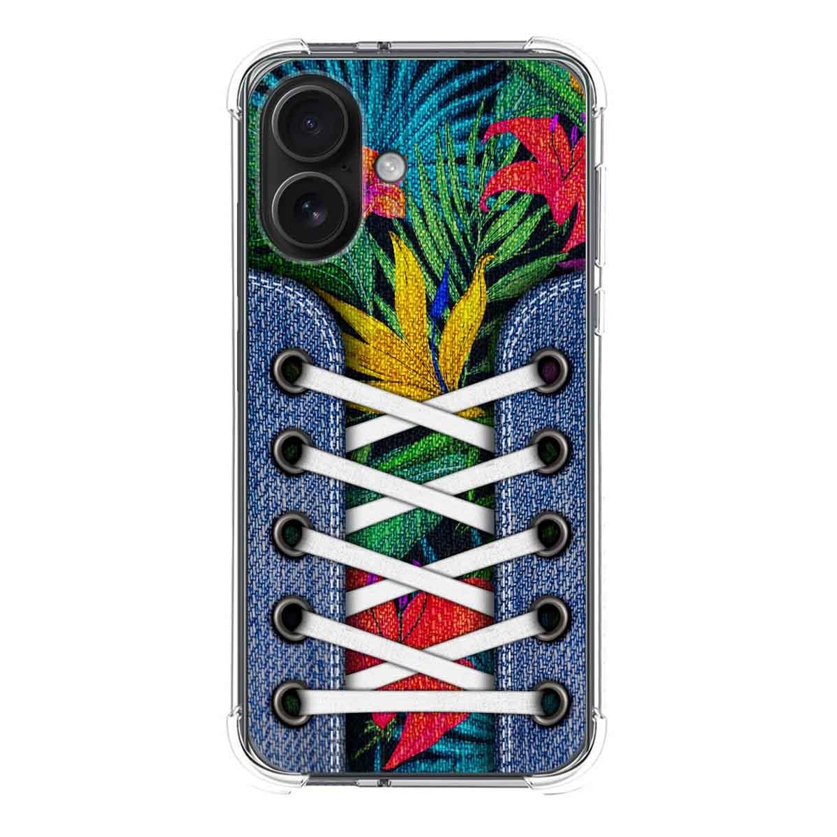 Funda Silicona Antigolpes para Iphone 16 (6.1) diseño Zapatillas 12 Dibujos