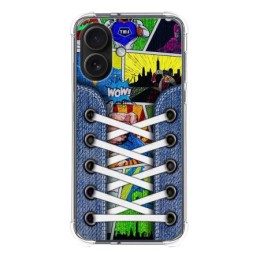 Funda Silicona Antigolpes para Iphone 16 (6.1) diseño Zapatillas 14 Dibujos