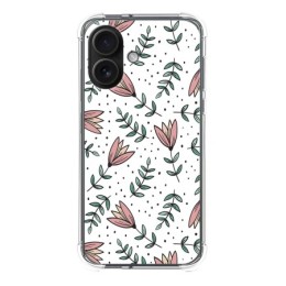 Funda Silicona Antigolpes para Iphone 16 (6.1) diseño Flores 01 Dibujos