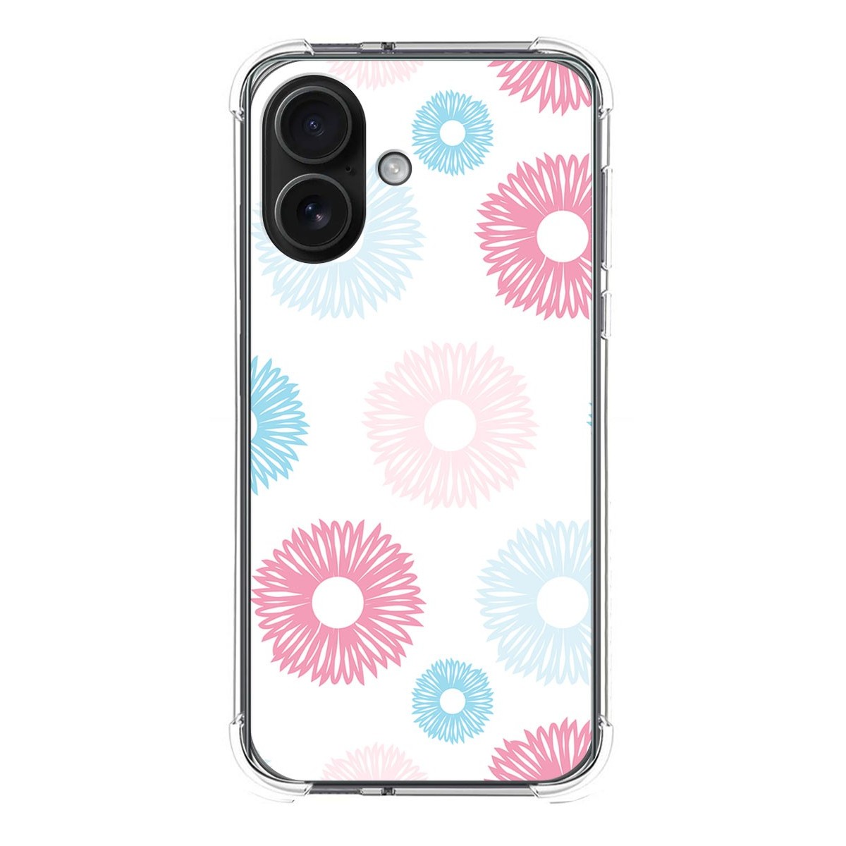 Funda Silicona Antigolpes para Iphone 16 (6.1) diseño Flores 06 Dibujos