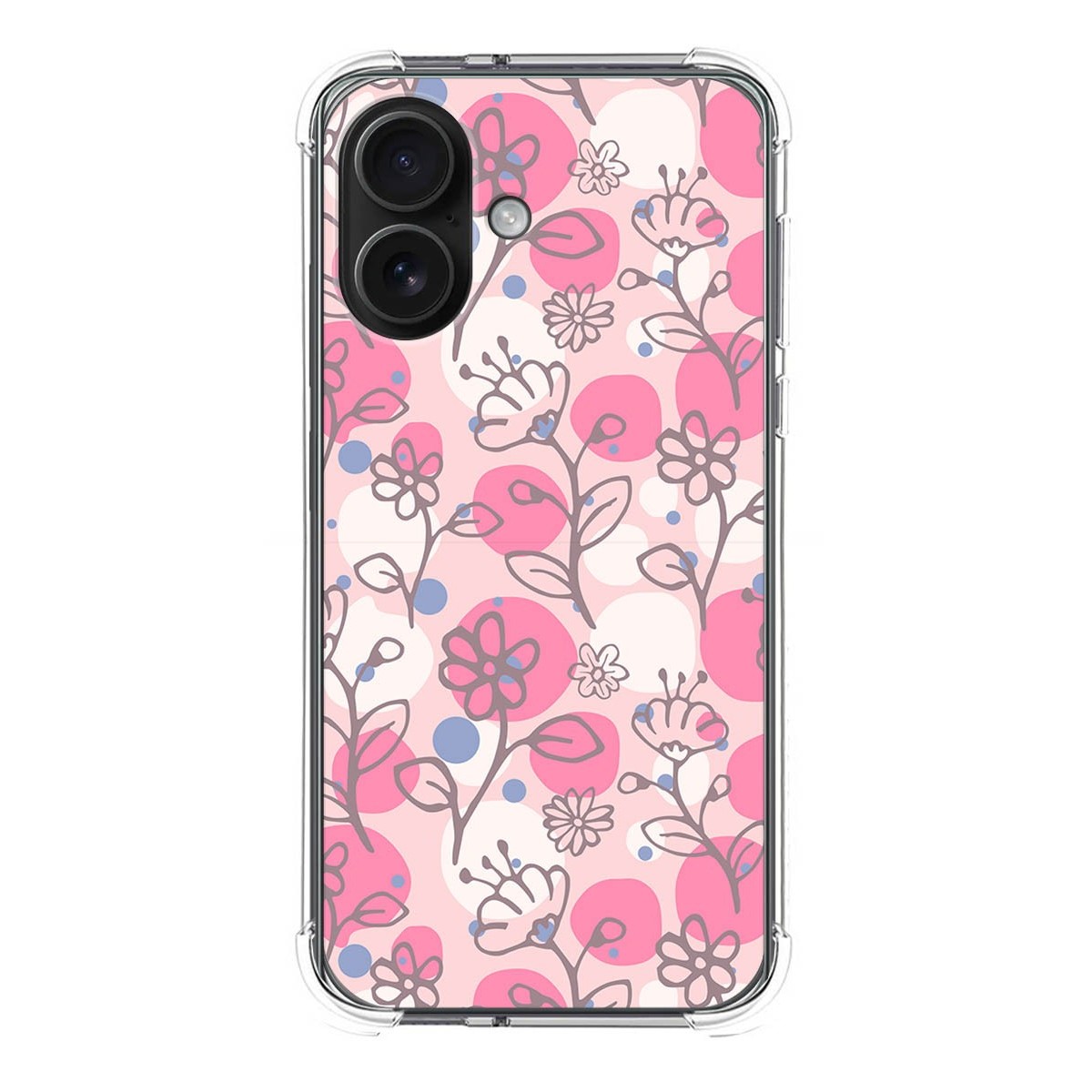 Funda Silicona Antigolpes para Iphone 16 (6.1) diseño Flores 07 Dibujos