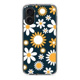 Funda Silicona Antigolpes para Iphone 16 (6.1) diseño Flores 08 Dibujos