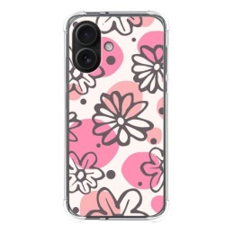 Funda Silicona Antigolpes para Iphone 16 (6.1) diseño Flores 09 Dibujos