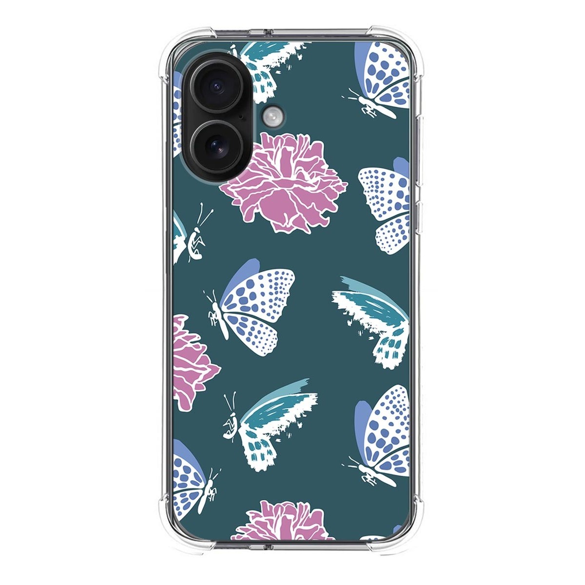 Funda Silicona Antigolpes para Iphone 16 (6.1) diseño Flores 10 Dibujos