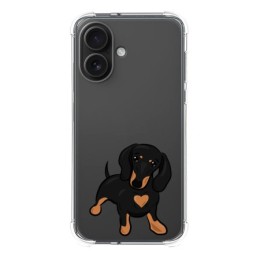 Funda Silicona Antigolpes para Iphone 16 (6.1) diseño Perros 04 Dibujos