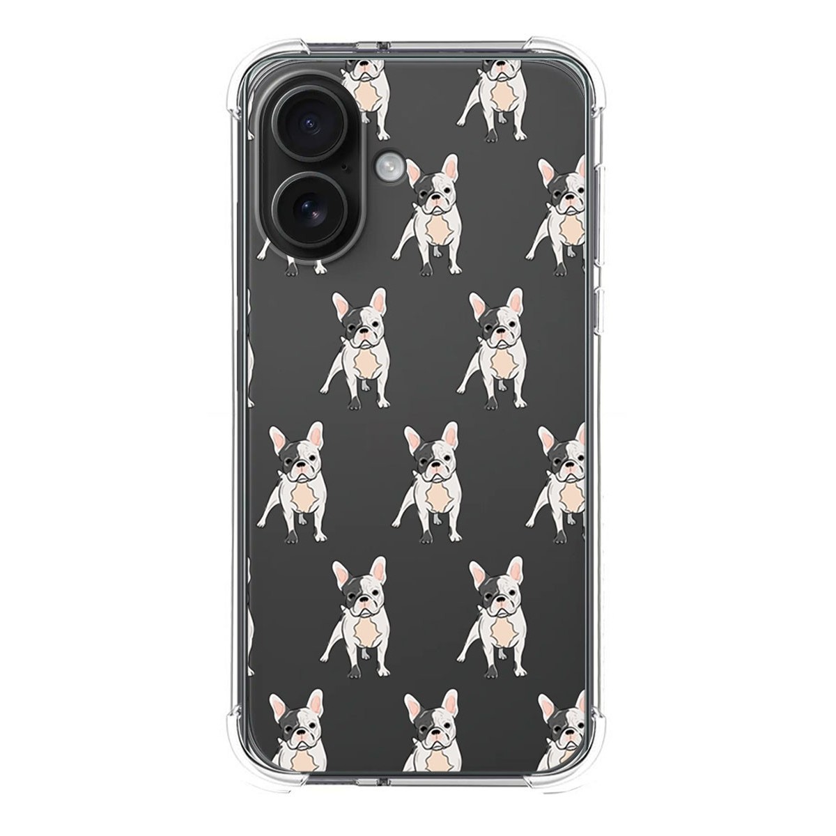 Funda Silicona Antigolpes para Iphone 16 (6.1) diseño Perros 12 Dibujos