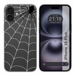 Funda Silicona Transparente para Iphone 16 Plus (6.7) diseño Araña Dibujos