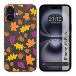 Funda Silicona Transparente para Iphone 16 Plus (6.7) diseño Otoño Dibujos