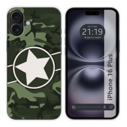 Funda Silicona para Iphone 16 Plus (6.7) diseño Camuflaje 01 Dibujos