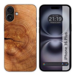 Funda Silicona para Iphone 16 Plus (6.7) diseño Madera 04 Dibujos