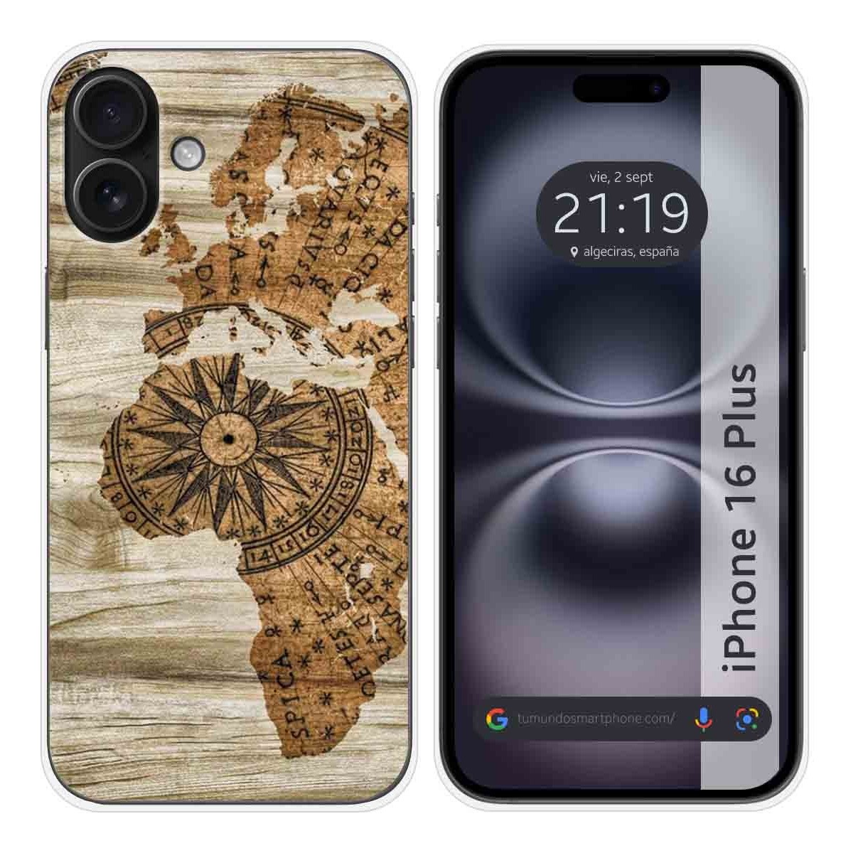 Funda Silicona para Iphone 16 Plus (6.7) diseño Madera 07 Dibujos