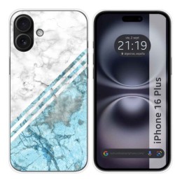 Funda Silicona para Iphone 16 Plus (6.7) diseño Mármol 02 Dibujos