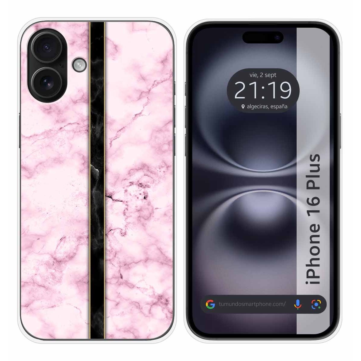 Funda Silicona para Iphone 16 Plus (6.7) diseño Mármol 04 Dibujos