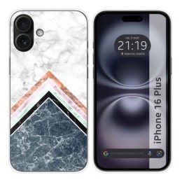 Funda Silicona para Iphone 16 Plus (6.7) diseño Mármol 05 Dibujos