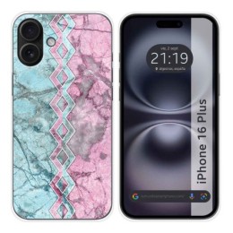 Funda Silicona para Iphone 16 Plus (6.7) diseño Mármol 08 Dibujos