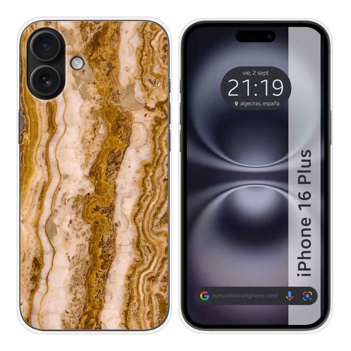 Funda Silicona para Iphone 16 Plus (6.7) diseño Mármol 10 Dibujos