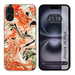 Funda Silicona para Iphone 16 Plus (6.7) diseño Mármol 12 Dibujos