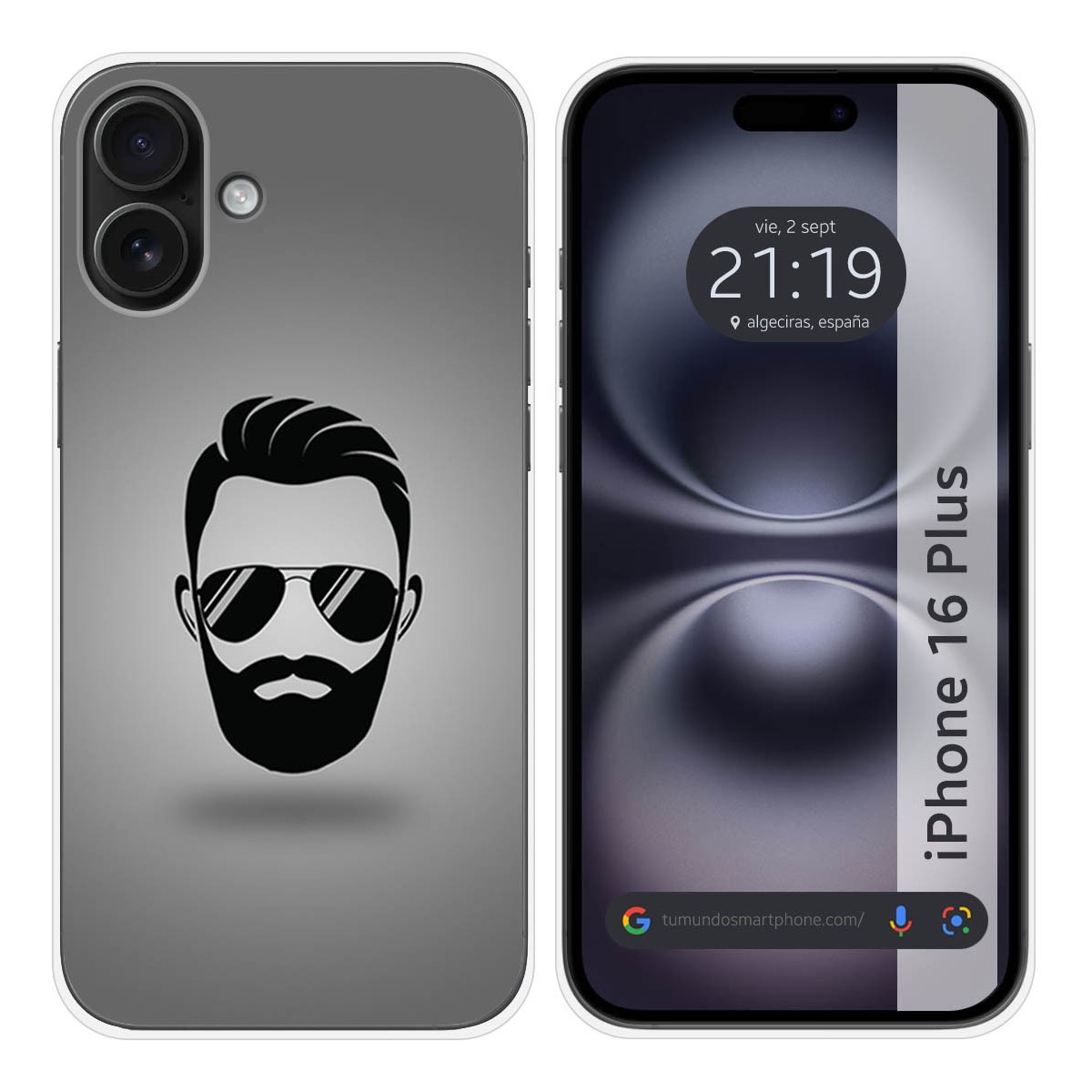 Funda Silicona para Iphone 16 Plus (6.7) diseño Barba Dibujos