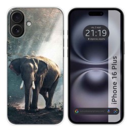 Funda Silicona para Iphone 16 Plus (6.7) diseño Elefante Dibujos