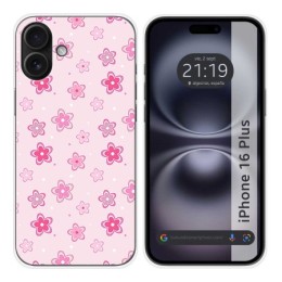 Funda Silicona para Iphone 16 Plus (6.7) diseño Flores Dibujos