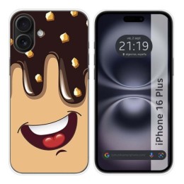 Funda Silicona para Iphone 16 Plus (6.7) diseño Helado Chocolate Dibujos