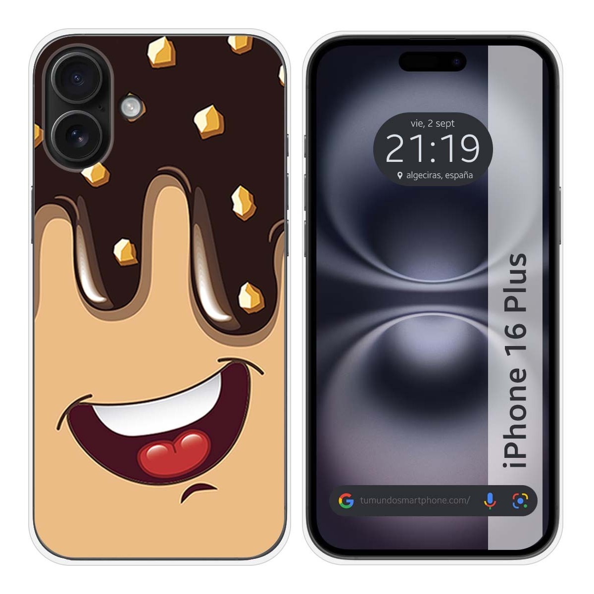 Funda Silicona para Iphone 16 Plus (6.7) diseño Helado Chocolate Dibujos