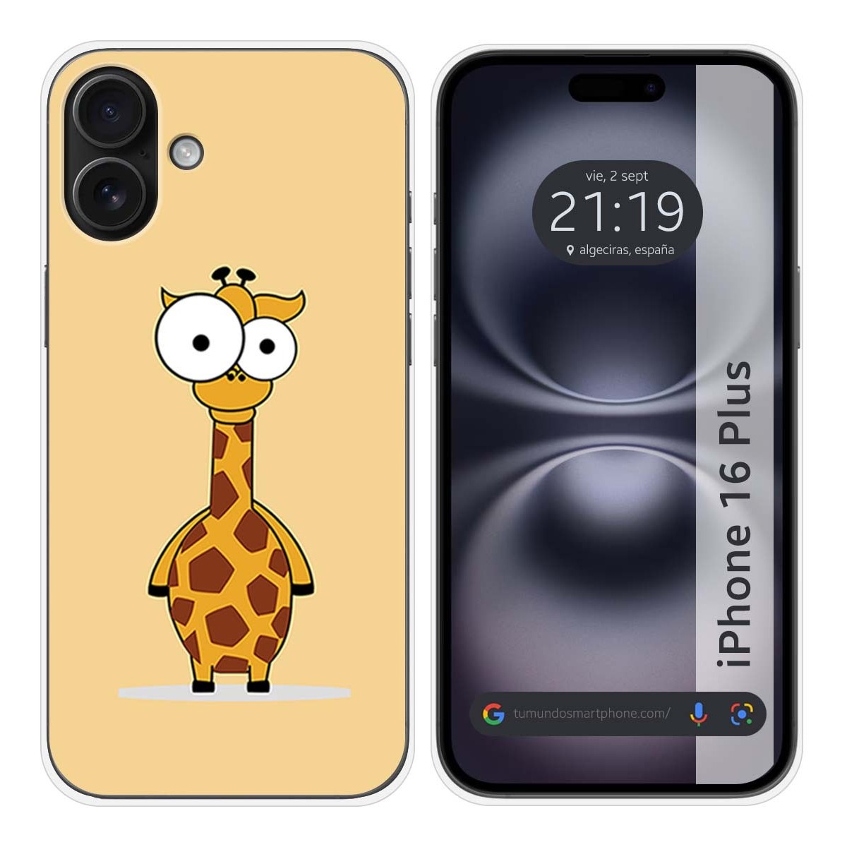 Funda Silicona para Iphone 16 Plus (6.7) diseño Jirafa Dibujos