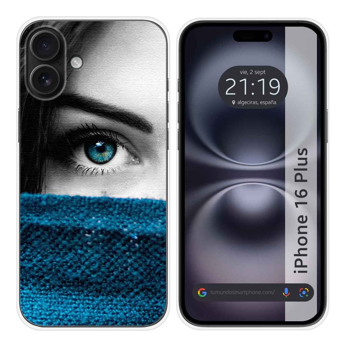 Funda Silicona para Iphone 16 Plus (6.7) diseño Ojo Dibujos