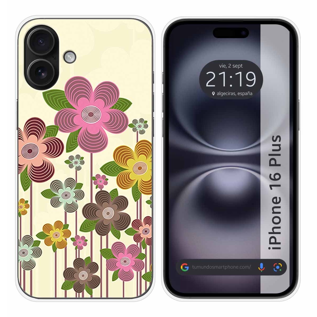 Funda Silicona para Iphone 16 Plus (6.7) diseño Primavera En Flor Dibujos