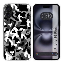 Funda Silicona para Iphone 16 Plus (6.7) diseño Snow Camuflaje Dibujos