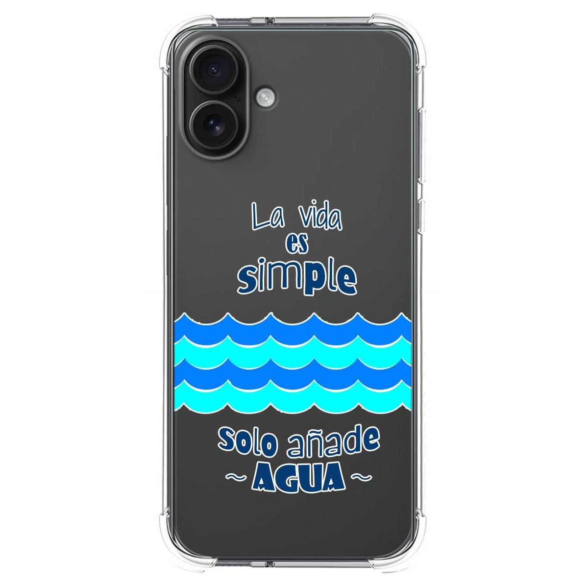 Funda Silicona Antigolpes para Iphone 16 Plus (6.7) diseño Agua Dibujos