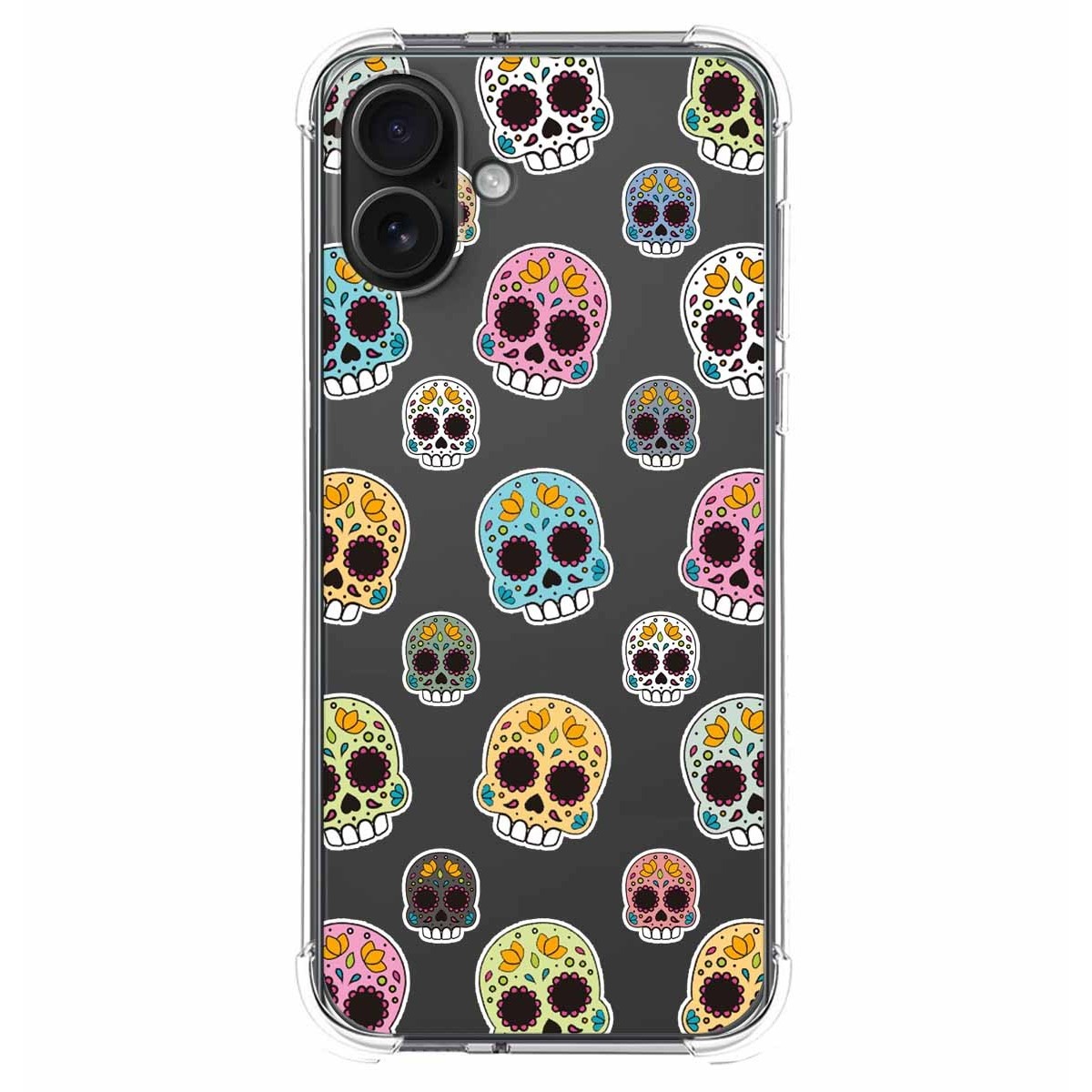 Funda Silicona Antigolpes para Iphone 16 Plus (6.7) diseño Catrina Dibujos