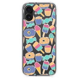 Funda Silicona Antigolpes para Iphone 16 Plus (6.7) diseño Dulces 02 Dibujos