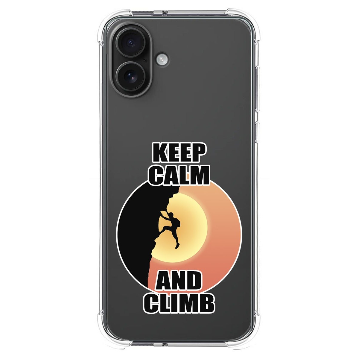 Funda Silicona Antigolpes para Iphone 16 Plus (6.7) diseño Hombre Escalada Dibujos