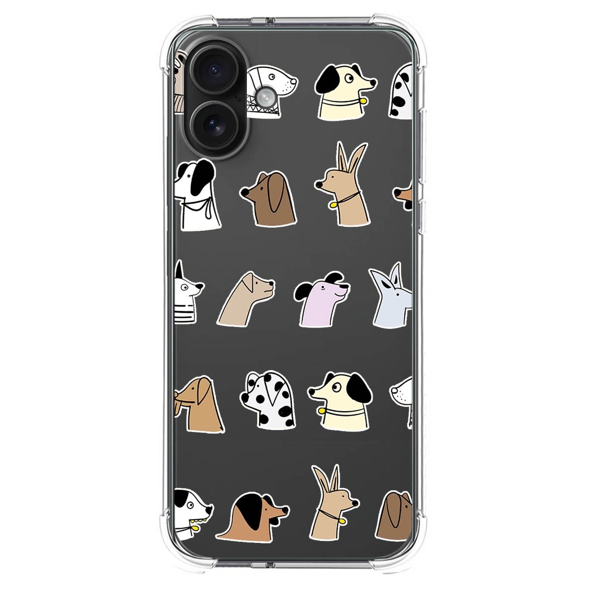 Funda Silicona Antigolpes para Iphone 16 Plus (6.7) diseño Perros Dibujos