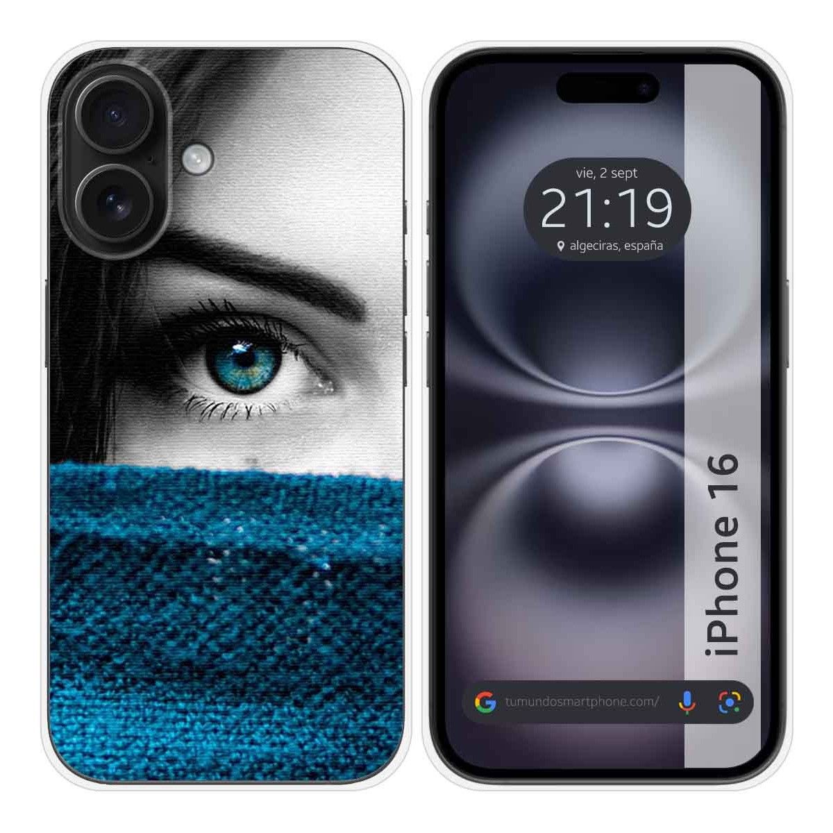 Funda Silicona para Iphone 16 (6.1) diseño Ojo Dibujos