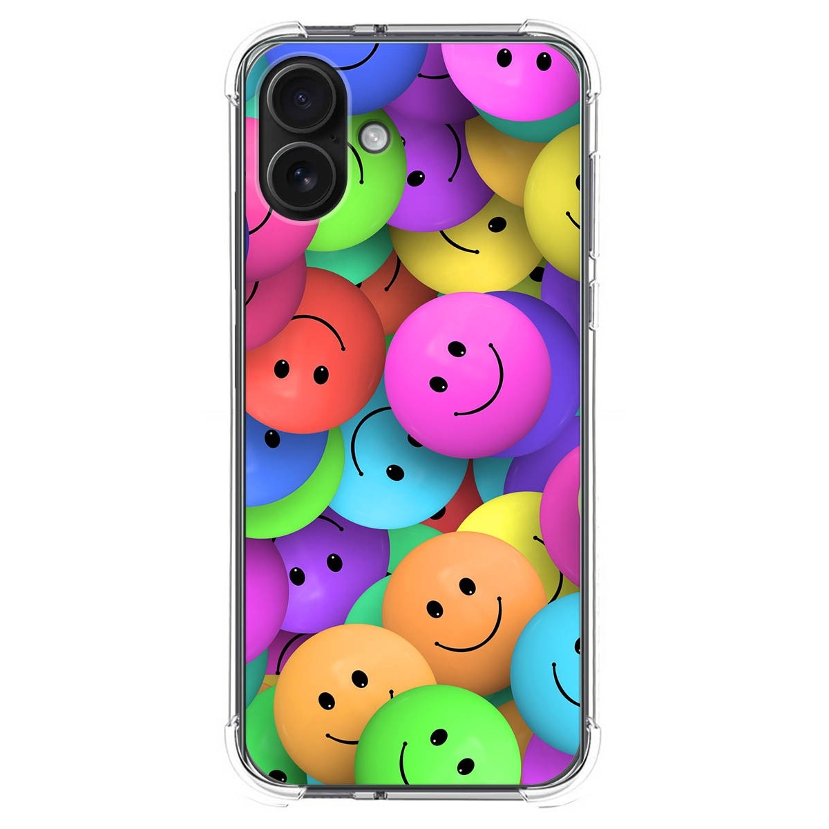 Funda Silicona Antigolpes para Iphone 16 Plus (6.7) diseño Smile Dibujos