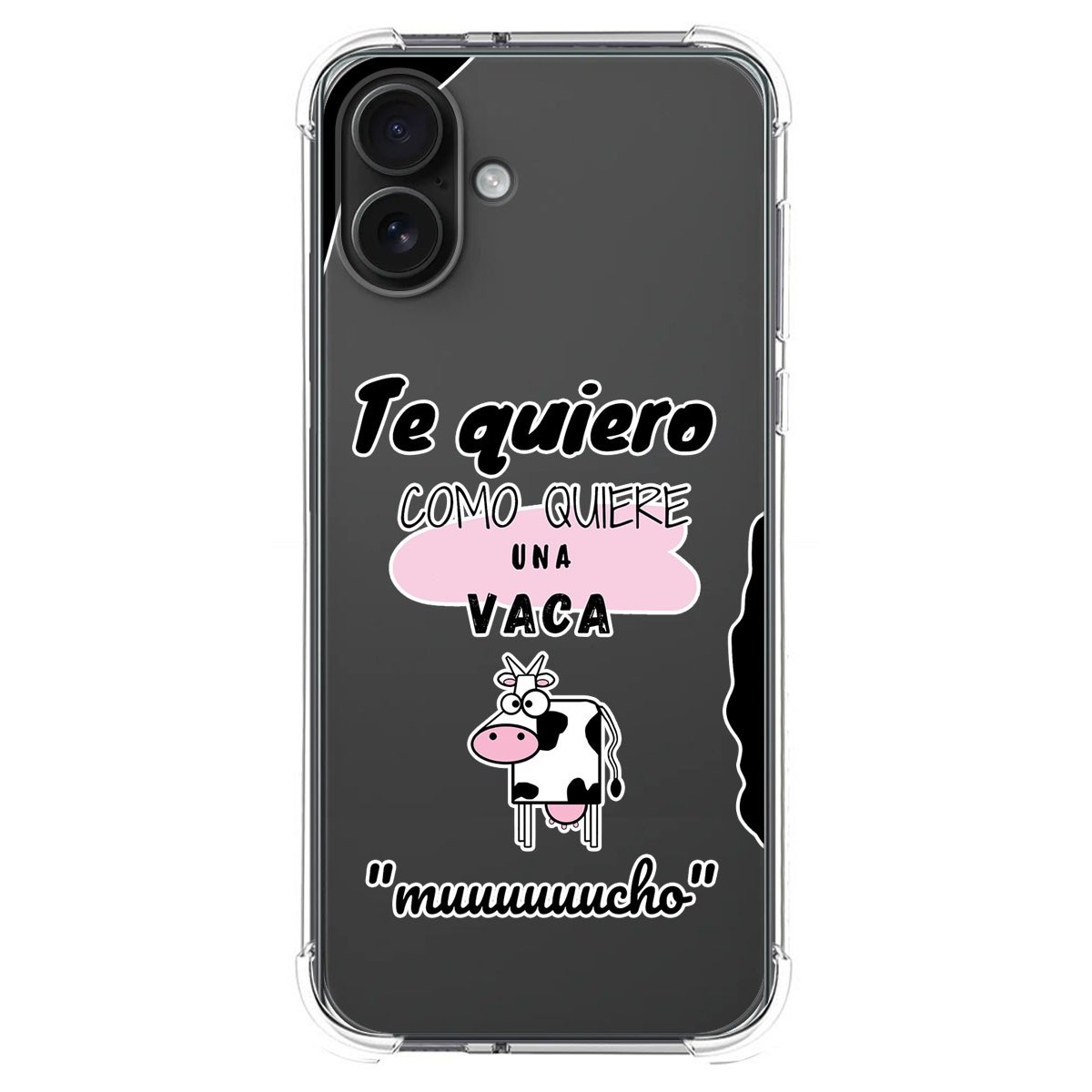 Funda Silicona Antigolpes para Iphone 16 Plus (6.7) diseño Vaca Dibujos