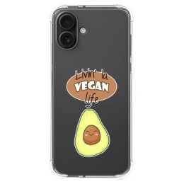 Funda Silicona Antigolpes para Iphone 16 Plus (6.7) diseño Vegan Life Dibujos