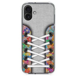 Funda Silicona Antigolpes para Iphone 16 Plus (6.7) diseño Zapatillas 04 Dibujos