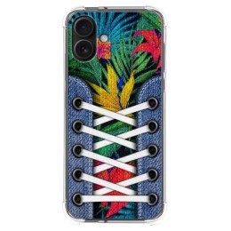 Funda Silicona Antigolpes para Iphone 16 Plus (6.7) diseño Zapatillas 12 Dibujos