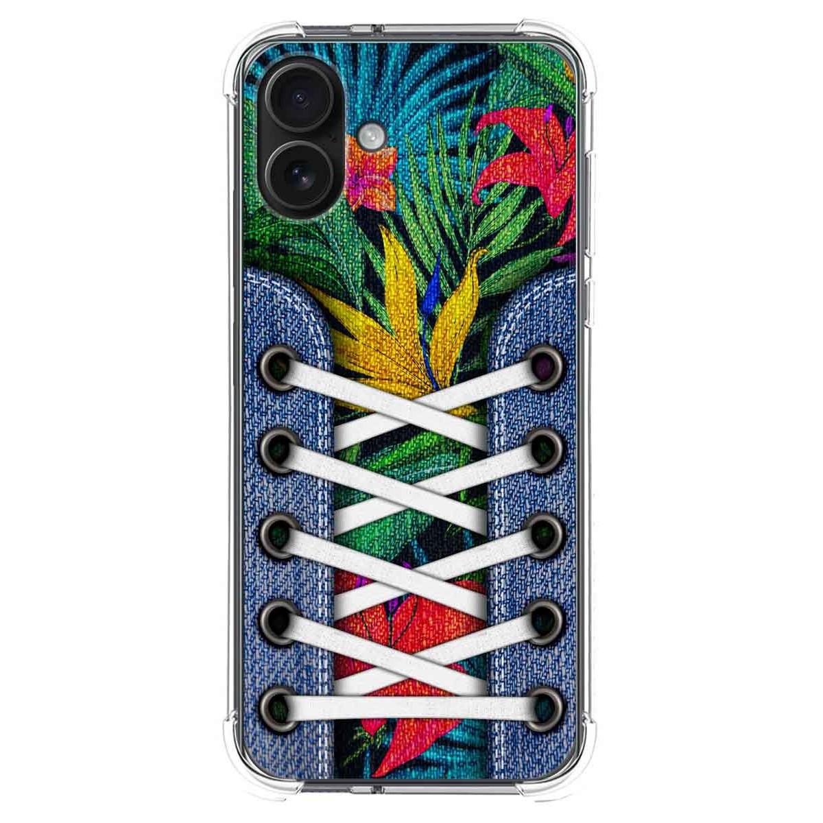 Funda Silicona Antigolpes para Iphone 16 Plus (6.7) diseño Zapatillas 12 Dibujos