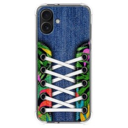 Funda Silicona Antigolpes para Iphone 16 Plus (6.7) diseño Zapatillas 13 Dibujos