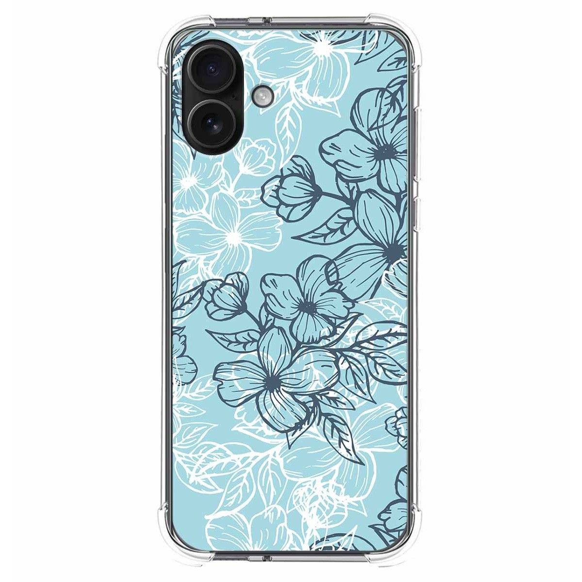 Funda Silicona Antigolpes para Iphone 16 Plus (6.7) diseño Flores 03 Dibujos