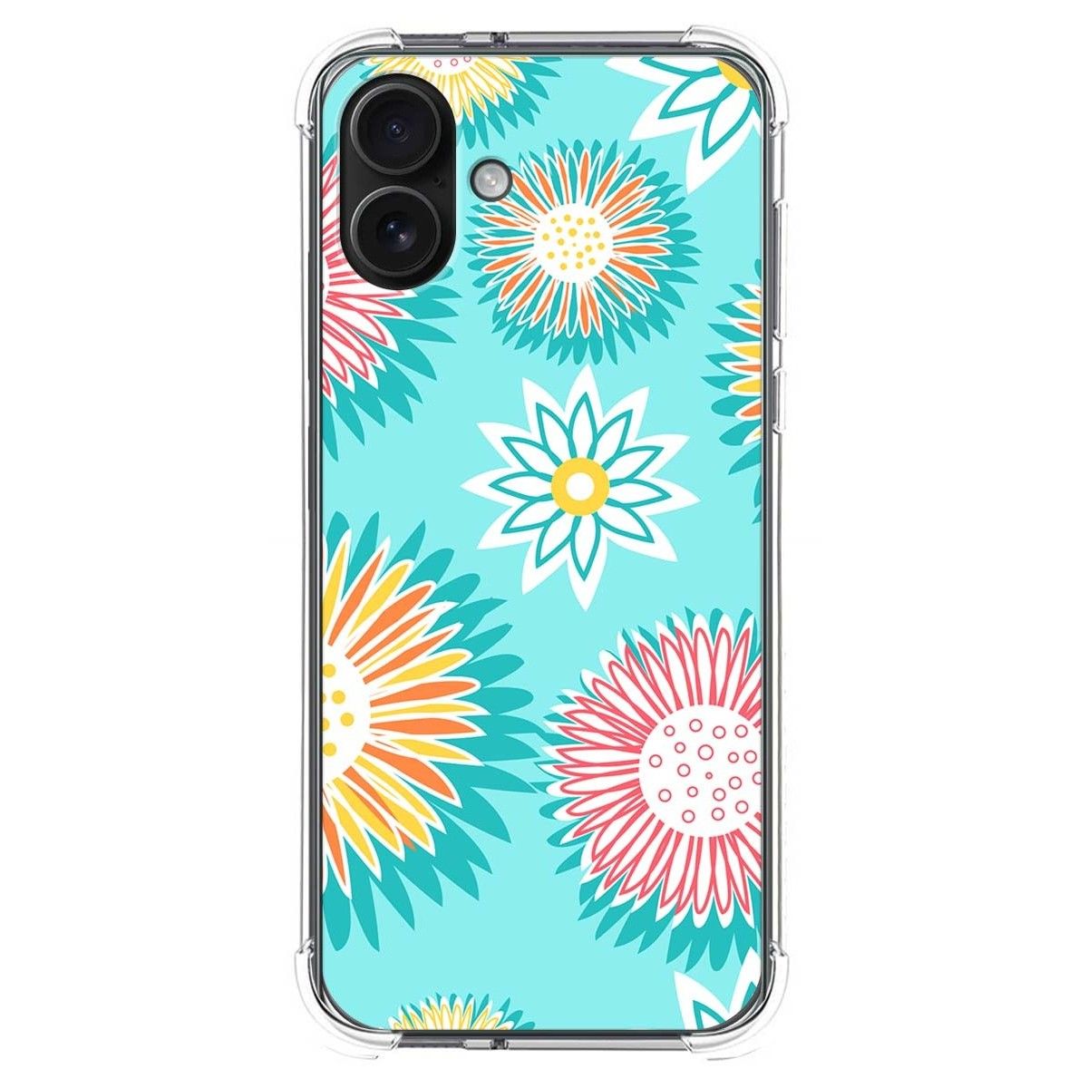 Funda Silicona Antigolpes para Iphone 16 Plus (6.7) diseño Flores 05 Dibujos