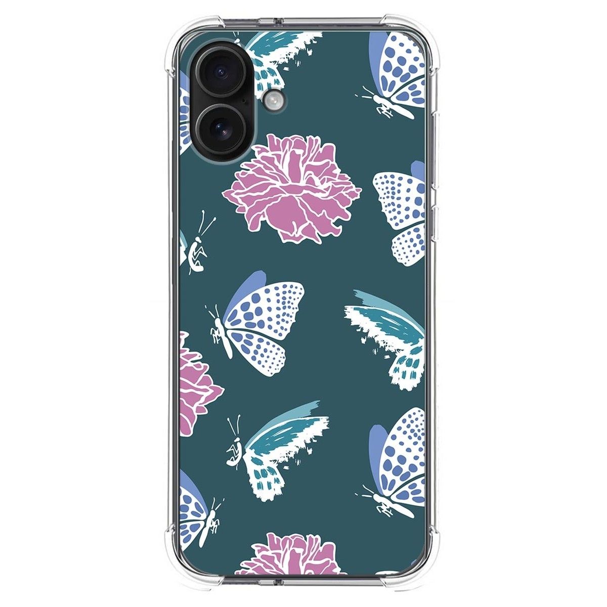 Funda Silicona Antigolpes para Iphone 16 Plus (6.7) diseño Flores 10 Dibujos