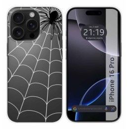 Funda Silicona Transparente para Iphone 16 Pro (6.3) diseño Araña Dibujos