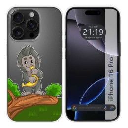 Funda Silicona Transparente para Iphone 16 Pro (6.3) diseño Mono Dibujos