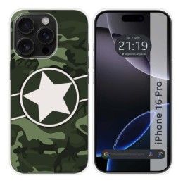 Funda Silicona para Iphone 16 Pro (6.3) diseño Camuflaje 01 Dibujos